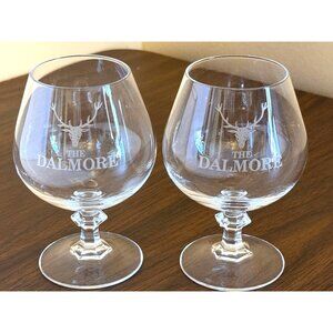 Dalmore Highland Single Malt Scotch Crystal Whisky Snifters Bar Glassware Set